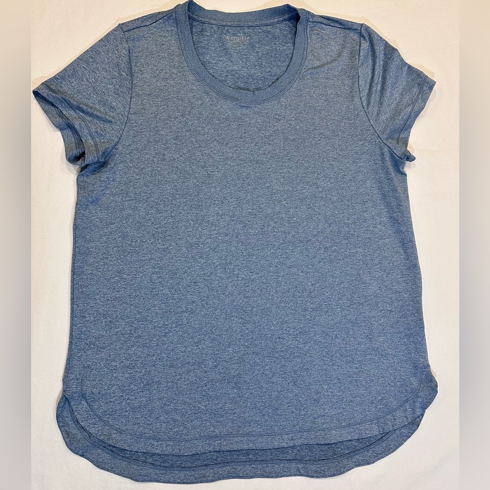 Athleta Heather Blue Short Sleeve Tee